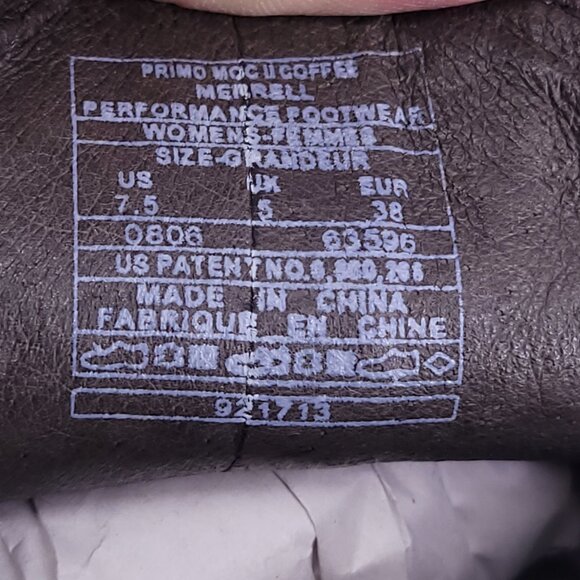 Merrell Primo Moc II Coffee Brown Nubuck Leather Womens Slip-On Comfort Size 7.5 - Picture 15 of 15